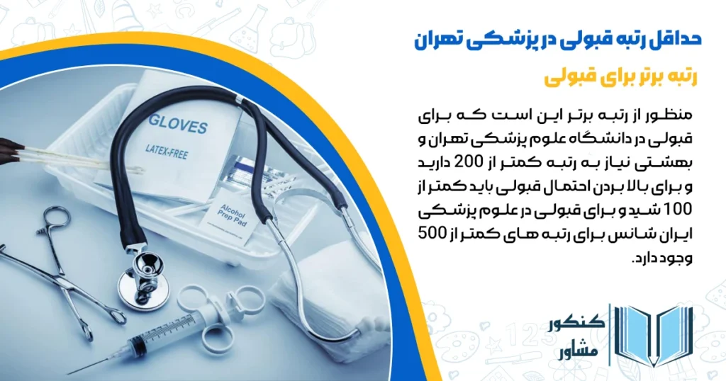 حداقل رتبه قبولی در پزشکی تهران