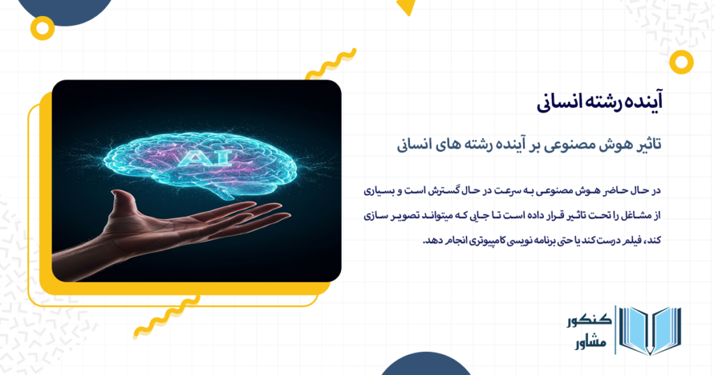 تاثیر هوش مصنوعی بر آینده رشته های انسانی