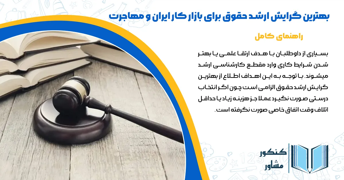 بهترین گرایش ارشد حقوق برای بازار کار ایران و مهاجرت | راهنمای کامل