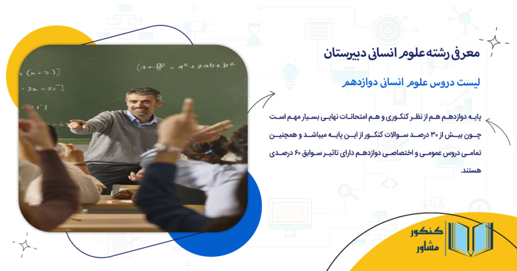 لیست دروس علوم انسانی دوازدهم