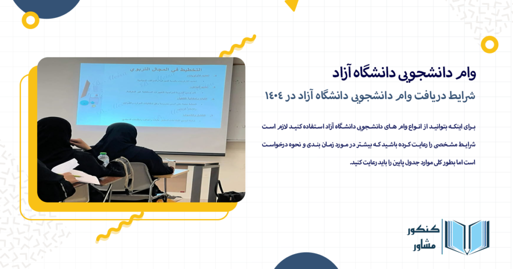 شرایط دریافت وام دانشجویی دانشگاه آزاد در 1404