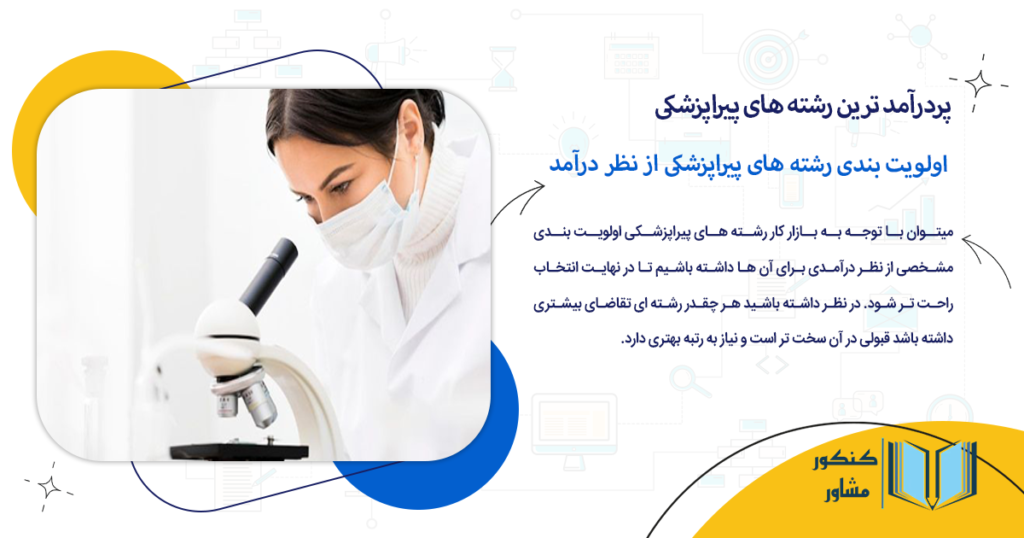 اولویت بندی رشته های پیراپزشکی از نظر درآمد