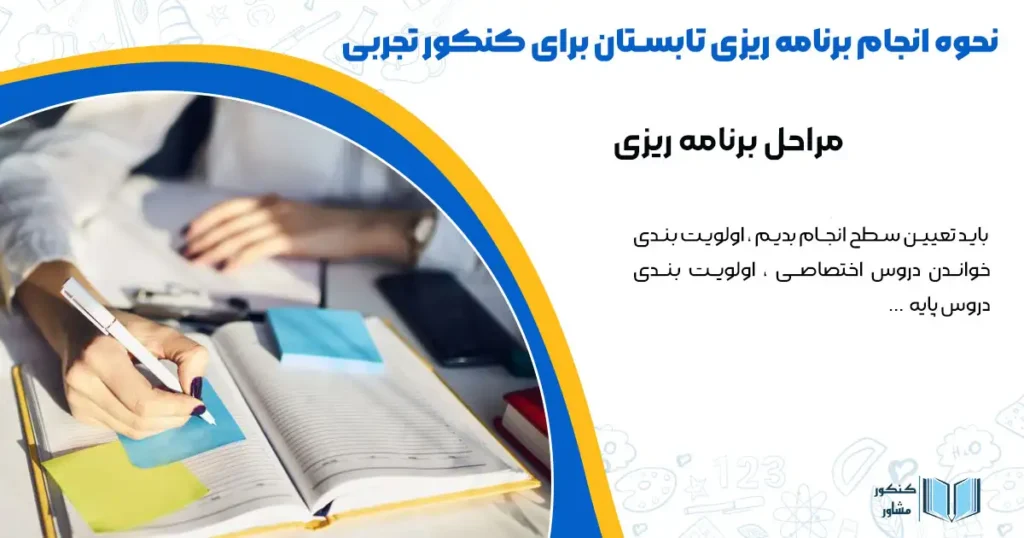 نحوه انجام برنامه ریزی تابستان برای کنکور تجربی