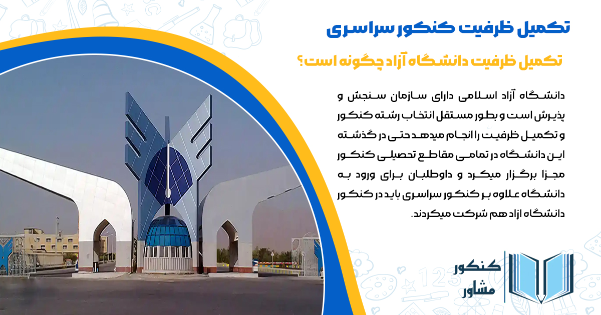 (تکمیل ظرفیت کنکور سراسری)تکمیل ظرفیت دانشگاه آزاد چگونه است؟