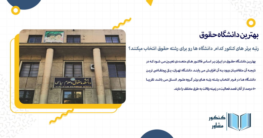 رتبه برتر های کنکور کدام دانشگاه ها رو برای رشته حقوق انتخاب میکنند؟