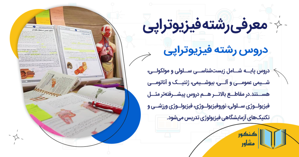 دروس رشته فیزیوتراپی