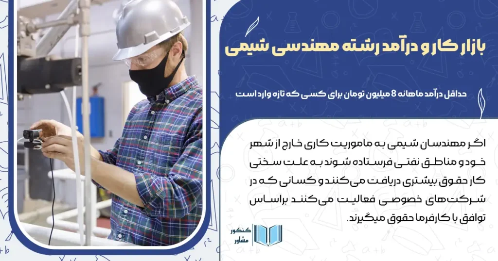 بازار کار و درآمد رشته مهندسی شیمی