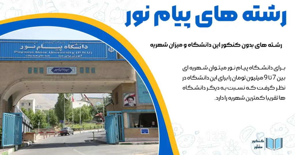 رشته های پیام نور+ دانلود دفترچه ثبت نام رشته های بدون کنکور پیام نور