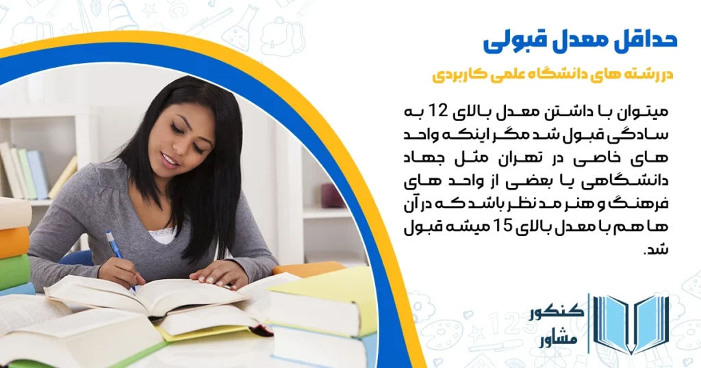 حداقل معدل قبولی در رشته های دانشگاه علمی کاربردی