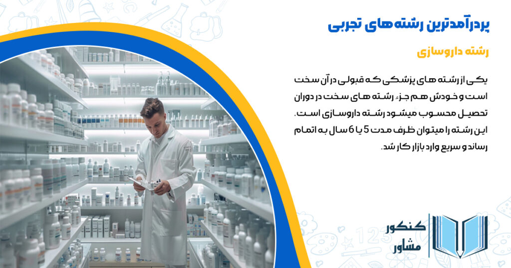 پر درامد ترین رشته های تجربی رشته داروسازی