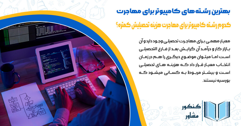 کدام رشته کامپیوتر برای مهاجرت هزینه تحصیلش کمتره