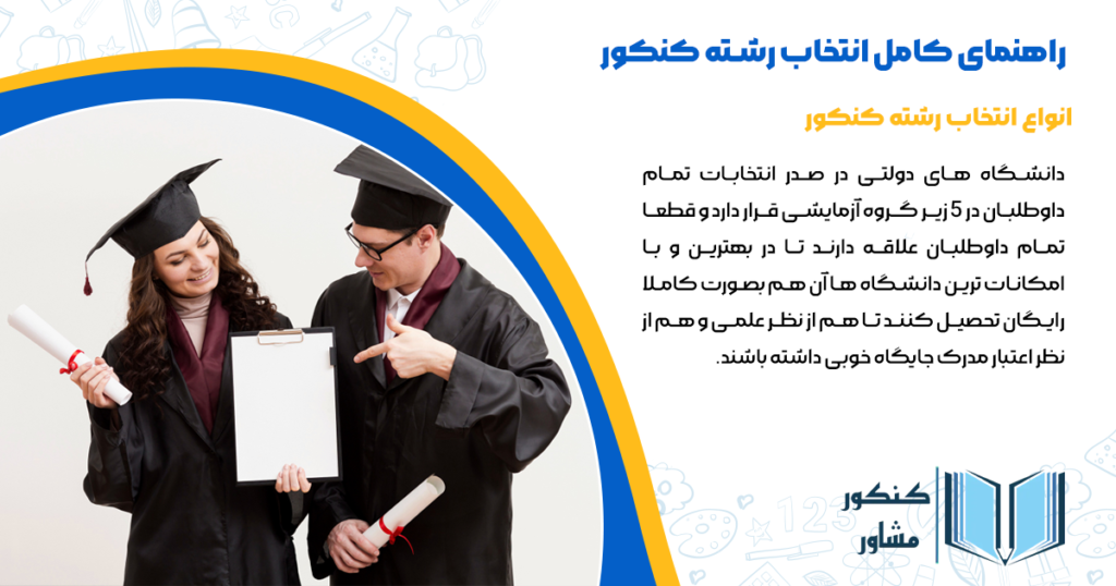 انواع انتخاب رشته کنکور