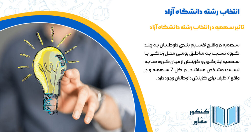 تاثیر سهمیه در انتخاب رشته دانشگاه آزاد