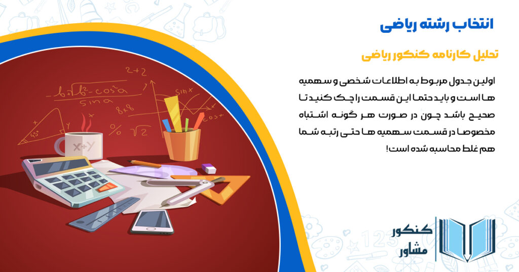 تحلیل کارنامه کنکور ریاضی