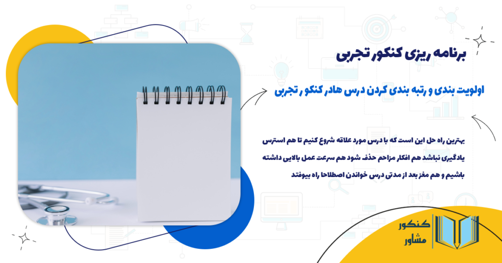 اولویت بندی و رتبه بندی کردن درس ها در کنکور تجربی