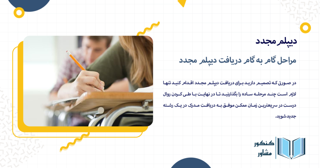 مراحل گام به گام دریافت دیپلم مجدد